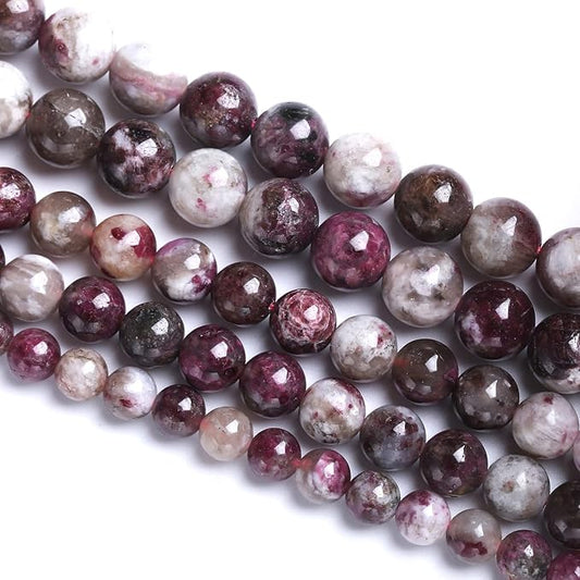 6MM 60PCS Natural Stone Colorful Tourmaline Gemstone Loose Beads for Jewelry Making DIY Bracelet Necklace 1 Strand