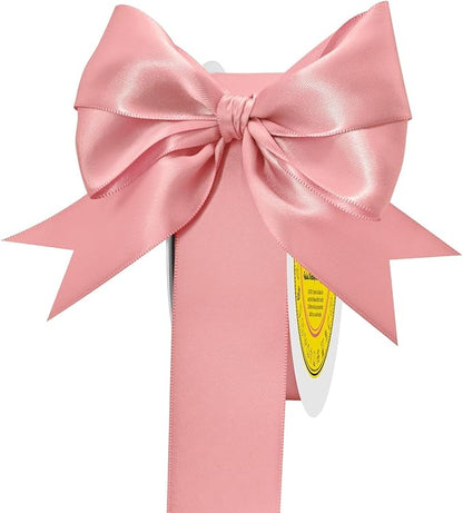 Double Face Dusty Pink Satin Ribbon 1-1/2" X 50 Yards Polyester Dusty Pink Ribbon for Gift Wrapping Very Suitable for Weddings Party Hair Bow Invitation Decorations and More