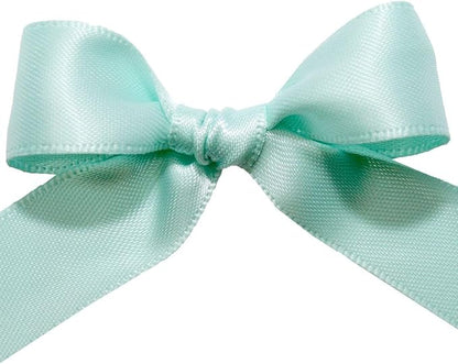 Morex Ribbon Double Face Satin Ribbon 3/8" X 50 YD Aqua Ribbon for Gift Wrapping, Birthday Gift Cards, Satin Dress for Women, Silk Ribbons for Crafts, Wedding Gifts for Couple
