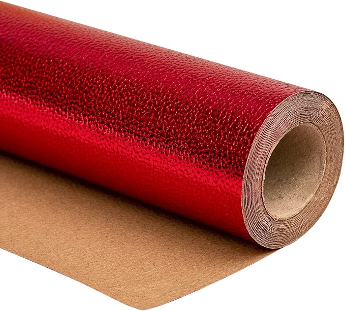 WRAPAHOLIC 30 Inch Red Wrapping Paper Roll - Sparkle Red for Birthday, Christmas, Holiday, Wedding, Baby Shower - 30 Inch x 16.5 Feet