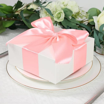 Cherry Blossom Pink Ribbon 2 Inch 60 Yards, Versatile Solid Satin Ribbon for Flower Bouquet, Wedding, Crafts, Gift Wrapping, Baby Shower, DIY Bows and Outdoor Decor