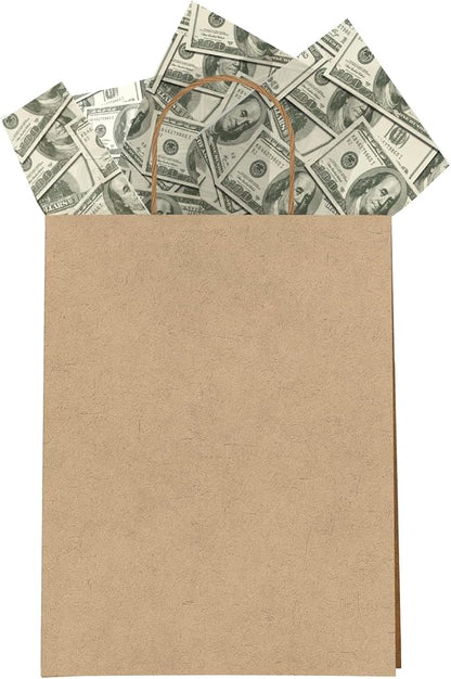 Money Printed Tissue Paper for Birthday Party Gift Bags or Boxes and Wrapping - Bulk Decorative Art Tissue Paper for Packaging and Gifting | 24 Sheets 20" x 30"
