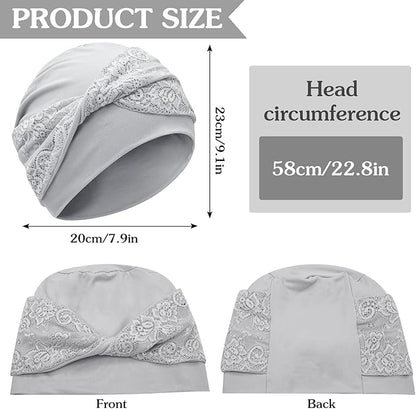 XYIYI Knot Chemo Headwear for Womens Cancer Patients, Stretchy Chemotherapy Headwraps Beanie Hats