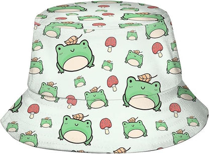 Bucket Hat for Women Men, Summer Print Hat Travel Packable Sun Cap Outdoor Hat for Women and Men