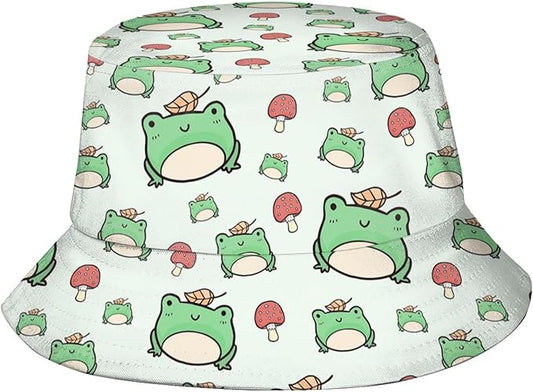 Bucket Hat for Women Men, Summer Print Hat Travel Packable Sun Cap Outdoor Hat for Women and Men