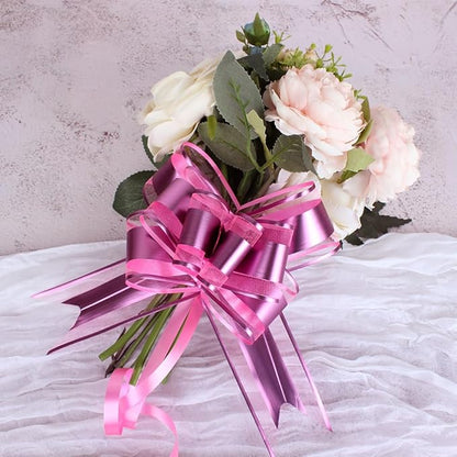 WEWILUCK Gift Bows for Presents, Hot Pink Bows for Gift Wrapping, Gift Bows with Ribbon for Weddings, Bridal Showers, and Anniversary Decoration(6 inches, 15PCS)