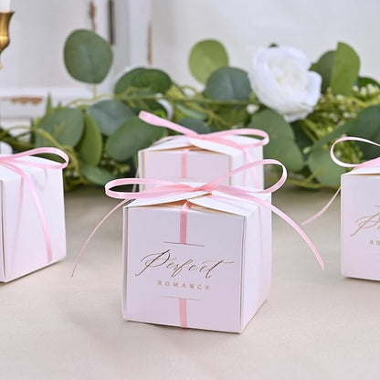 Double Face Pearl Pink Satin Thin Ribbon 1/8 inch X 50 Yards Polyester Pearl Pink Ribbon for Gift Wrapping Very Suitable for Weddings Party Hair Bow Invitation Decorations and More