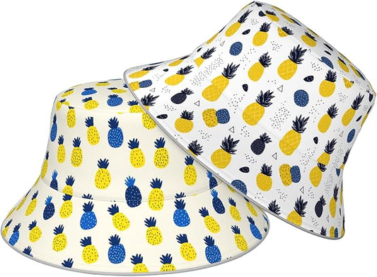 Bucket Hat Double-Side-Wear Reversible Sun Hat Beach Travel Hiking for Women Men