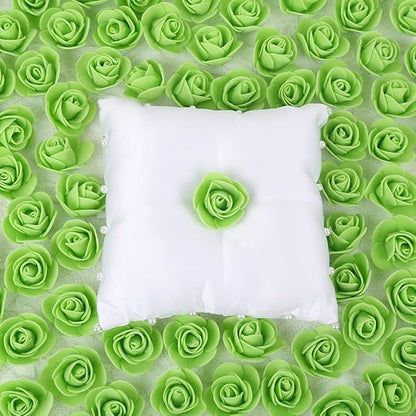 500pcs Artificial Rose Flower Heads, Green Mini Foam Rose Bulk Fake Flower for DIY Crafts Wedding Bouquets Baby Shower Centerpieces Floral Arrangements Tables Home Decorations(Fruit Green)