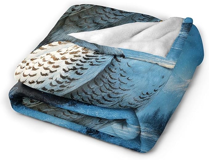 Owl Blanket Cute Owl Throw Blanket Soft Cozy Fleece Fuzzy Stuffed Plush Flannel Gifts for Girls Women Boys Kids Adults 60"X80"