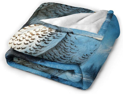 Owl Blanket Cute Owl Throw Blanket Soft Cozy Fleece Fuzzy Stuffed Plush Flannel Gifts for Girls Women Boys Kids Adults 60"X80"