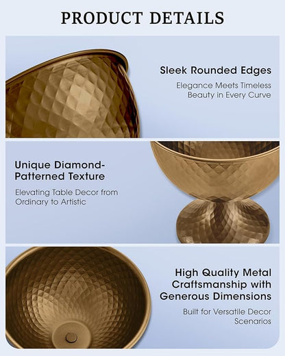 10 Pcs Distressed Gold Metal Compote Bowl Centerpieces for Tables,Urn Vases for Vintage Wedding Centerpieces,Elegant Compote Vases,Pedistal Vase for Christmas Anniversary Party (Wine Copper)