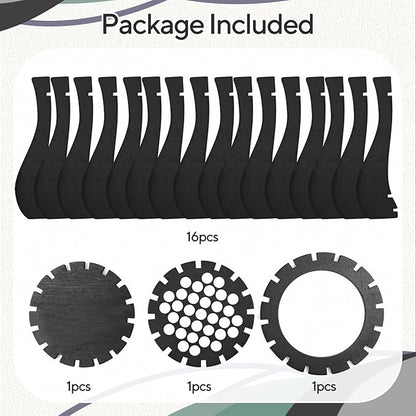 Wooden Vase for Lego Flowers - Wooden Vase for Lego Bouquet, Wood Vases Puzzle Set for LegoRoses Sunflower Tulips, Vases Kit for Artificial Bouquet Arrangement Home and Office Decoration(Black)