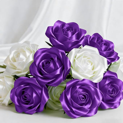 1-1/2" x 50 Yards Satin Ribbon - Purple Silk Ribbon with Spool - Ideal for Gift Wrapping, Floral Bouquets, Crafts, Wedding Party Decorations, Christmas and Sewing Projects