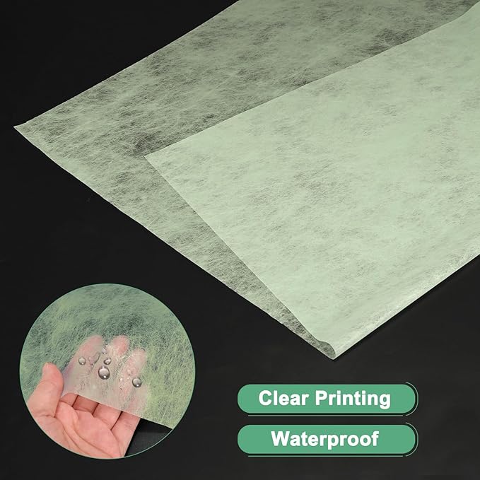 M METERXITY 20-Sheet Korean Cotton Wrapping Flower Paper, Waterproof Floral Wrapping Cotton Paper for Bouquets/Gift Packaging [Green]