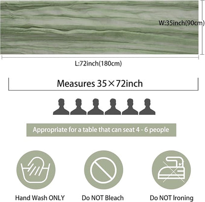12 Pack Boho Gauze Table Runner - 35x72 Inch Rustic Cheese Cloth Long Table Runner for Wedding, Bridal Shower, Birthday Party Decor (Dusty Sage Green)