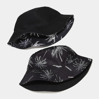 Bucket Hat for Women Men, Cotton Reversible Double Side Wear Sun Hats Beach Fisherman Hat