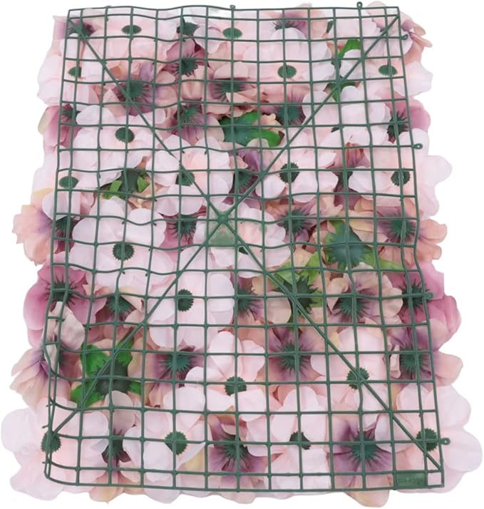 Artificial Flower Wall Panels, Silk Wedding Flower Wall Backdrop Panel, 3D Floral Panel Artificial Floral Wall Mat Flower Screen for Photo Party Wedding Wall Background Decor (6PCS Autumn Pink)