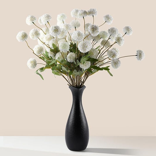 JAKY-Global 10 Stems Fall Artificial Chrysanthemum Flowers,21in Realistic Silk Pompon Fake Mums for Boho Home Decor, Halloween Centerpieces, Autumn Wedding Arrangements