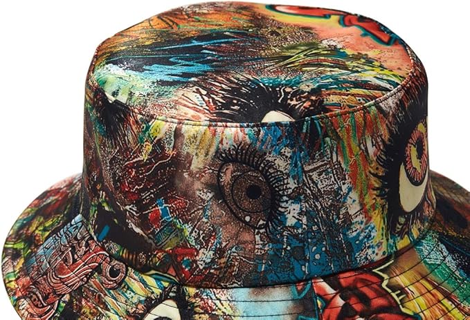 Quanhaigou Bucket Hat for Men Women,Packable Reversible Printed Sun Hats,Fisherman Outdoor Summer Travel Hiking Beach Caps