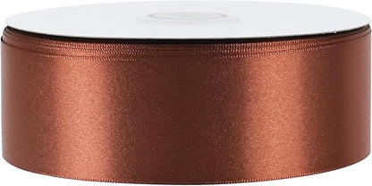 MEEDEE Rust Satin Ribbon 1-1/2 inch Rust Ribbon Double Faced Satin Ribbon by 50 Yards Rust Red Ribbon for Thanksgiving, Fall Decorating, Wreaths Bow, Crafts, Satin Weddings, Flower Bouquet