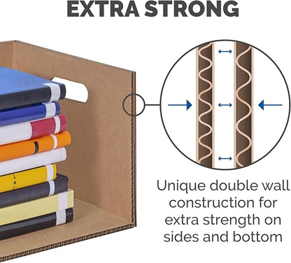Bankers Box Small Classic Moving Box 15 Pack, Reinforced Handles, Tape-Free Assembly, Box with Lid, 15-in x 12-in x 10-in (7714209)
