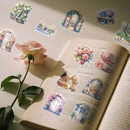 112Pcs PET Waterproof Sticker Set - 56 Unique Designs, Perfect for Phone Backs, DIY Journals, Luggage Stickers for suitcases, Birthday Party Favors & More Decorative Uses