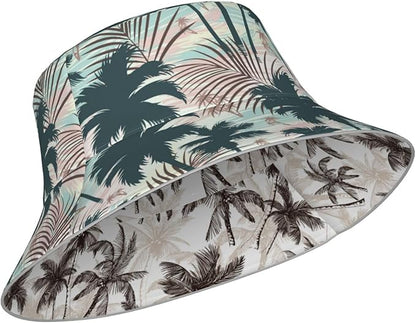 Bucket Hat Beach Summer Sun Hat Reversible Fisherman Hats Double Sided Wearing for Women Men Boys Girls