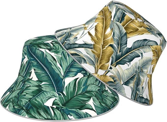 Bucket Hat Beach Summer Sun Hat Reversible Fisherman Hats Double Sided Wearing for Women Men Boys Girls