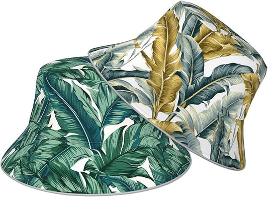 Bucket Hat Beach Summer Sun Hat Reversible Fisherman Hats Double Sided Wearing for Women Men Boys Girls