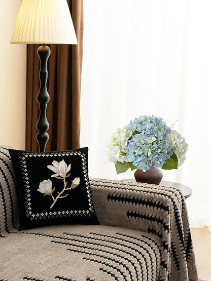 4 Pcs 20'' Real Touch Hydrangeas Light Blue Artificial Hydrangeas Flowers Faux Latex Hydrangea for Kitchen Living Room Porch Home Decor Baby Shower Party Wedding Table Centerpiece