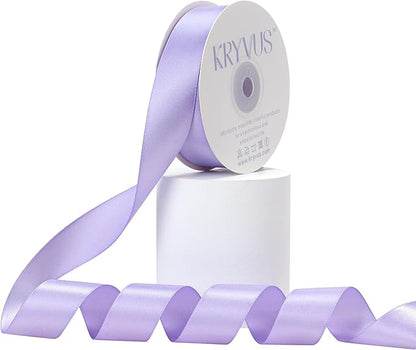 Lavender Satin Ribbon, 1 Inch X 25 Yards, Premium Satin Polyester Ribbon for Gift Wrapping, Crafts, Wedding Decor