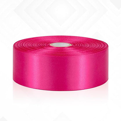 Hot Pink Satin Ribbon 1-1/2 Inch 60 Yards, Solid Polyester Fabric Ribbon for Flower Bouquet, Crafts, Gift Wrapping, Baby Shower, Birthday, Wedding and Handmade Roses