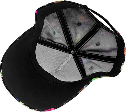 Floral Baseball Cap for Women Fashionable Adjustable Dad Hat Low Profile Running Hat for Summer Sporting Working Hiking