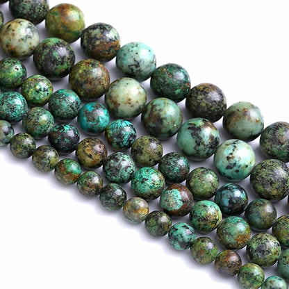 8MM 45PCS Natural Stone Green African Turquoise Spacer Loose Beads for Jewelry Making DIY Bracelet Necklace