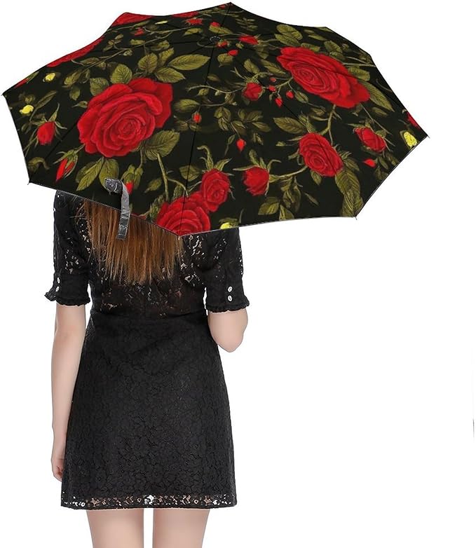 3 Fold Car Umbrella Folding Portable Automatic Umbrella Sunny Rain Sunscreen