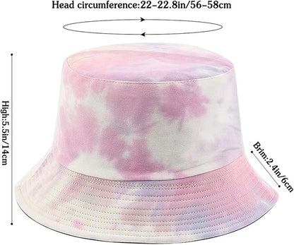 Malaxlx Unisex Bucket Hat Beach Sun Hat Aesthetic Fishing Hat for Men Women Teens, Reversible Double-Side-Wear