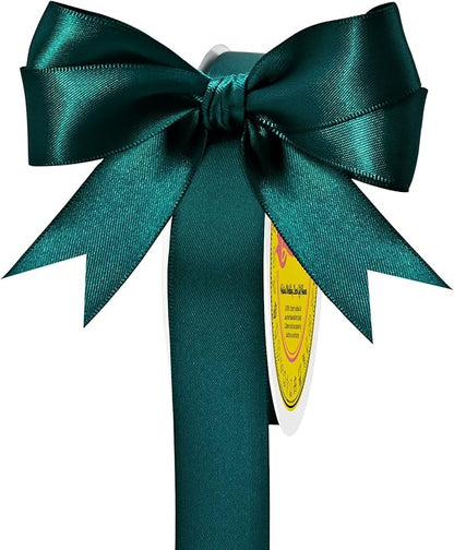 Double Face Teal Satin Ribbon 7/8 inch X 25 Yards Polyester Teal Ribbon for Gift Wrapping Very Suitable for Weddings Party Hair Bow Invitation Decorations and More