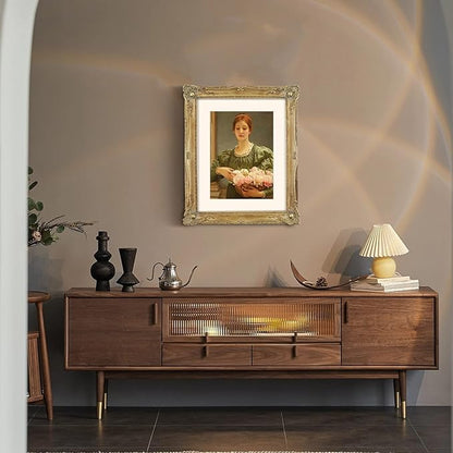 SIMON'S SHOP 11x14 Picture Frame Matted to 8x10 Photo, Vintage Bronze Picture Frames 11x14 with Mat for 8x10 Artwork, Wall and Tabletop Display Poster Frames