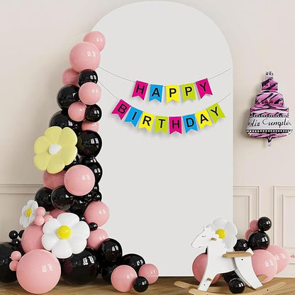 7.2FT Wedding Arch Cover Spandex Fitted Wedding Arch Stand Covers Round Top Chiara Arch Backdrop Cover for Birthday Party Ceremony Banquet Decoration White（Only Cover）