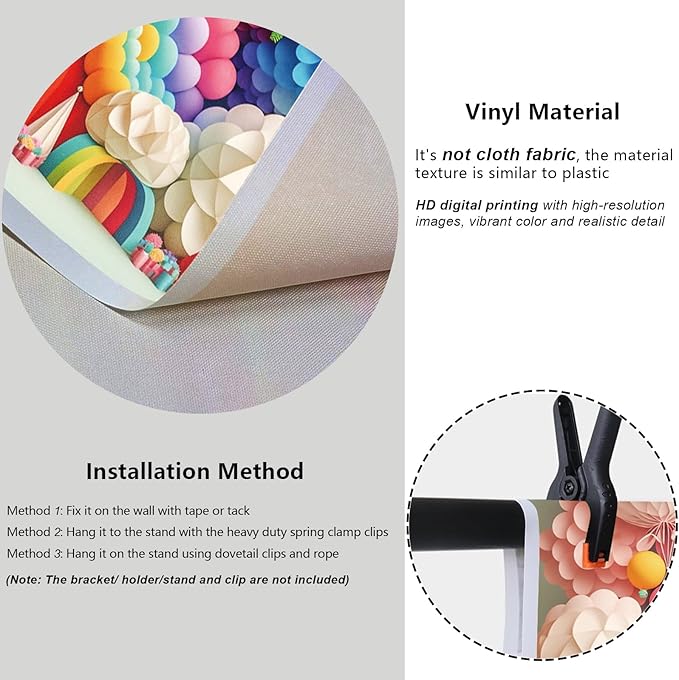YongFoto Paper Flowers Backdrop 15x10ft Colorful Cut Paper Floral Blossom Rainbow Arch Hot Air Balloon Honeycomb Ball Photography Background Lovely Party Banner Home Decor Photo Studio Booth Props