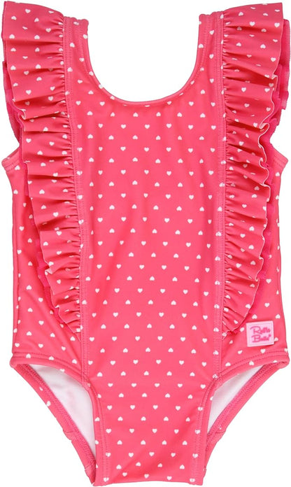 RuffleButts® Baby/Toddler Girls Ruffle Strap One Piece Swimsuit w/UPF 50+ Sun Protection