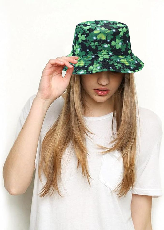 Bucket Hat for Women Men, Cotton Reversible Double Side Wear Sun Hats Beach Fisherman Hat