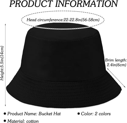 Sun Hat for Women Bucket Hat Cotton Reversible Summer Travel Beach Fishing Cap