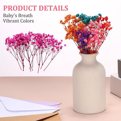 PATIKIL Mini Dried Gypsophila Flower Kit, 30Pcs 4 Inch Rose Red Natural Pressed Floral Bundles with Tweezer for DIY Resin Crafts Gift Wedding Christmas Card Decor Flower Bouquets