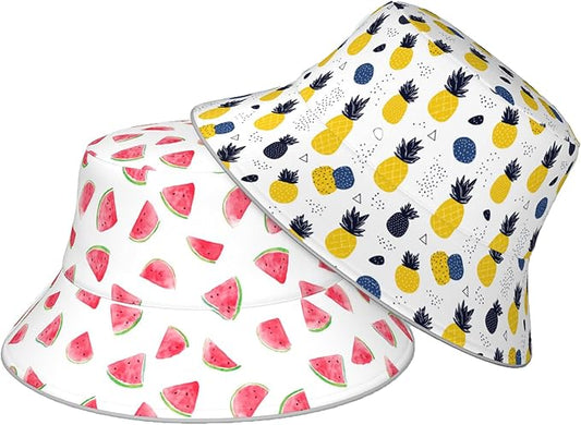 Bucket Hat Double-Side-Wear Reversible Sun Hat Beach Travel Hiking for Women Men
