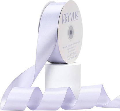 Lilac Mist Satin Ribbon, Double Faced 1 Inch X 50 Yards Lilac Mist Ribbon, Premium Satin Ribbon for Gift Wrapping, Crafts, Hair Bow Making, Sewing, Flower Bouquet, Wedding Party Decor