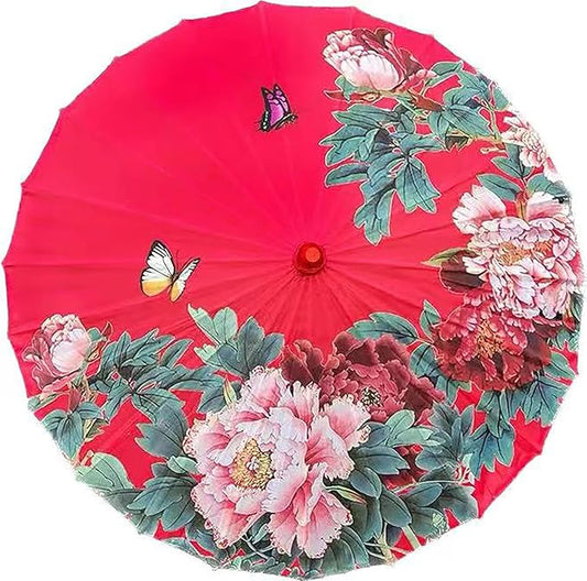 Chinese Japanese Handmade Parasol Umbrella,Asian Decoration DIY Art Dance Classical Umbrella for Wedding Parties Photography Costumes Cosplay
