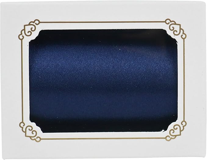 MEEDEE Navy Satin Ribbon Lux Double Faced Satin Ribbon 3 Inch Navy Blue Ribbons by 10 Yards Navy Blue Ribbons for Christmas Tree, Flower Bouquet, Weddings, Bow Making, Holiday Decorating