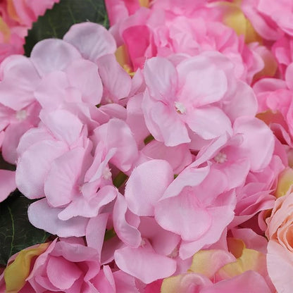 15.74"x 23.62" Artificial Flower Wall Panels,Flower Wall Mat Silk Flower Panels for Outdoor Garden Backyard Fence Fence Privacy Screen and Indoor Wall Decor (6Pcs Pink)